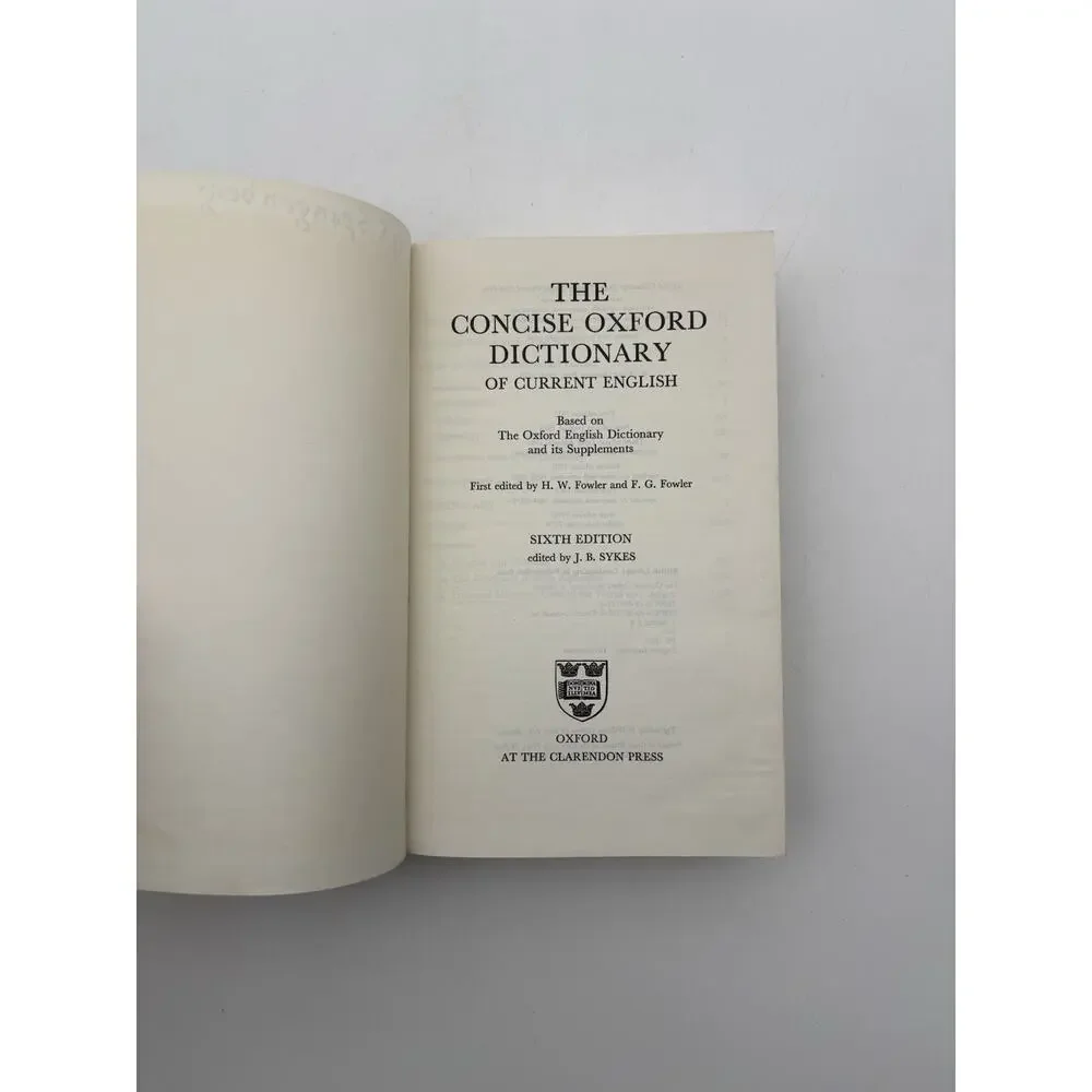 The Concise Oxford Dictionary Sixth Edition 1976 Oxford Press Hardcover